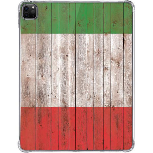 Italian Flag Dark Wood iPad Pro 11in (2024) Clear Case